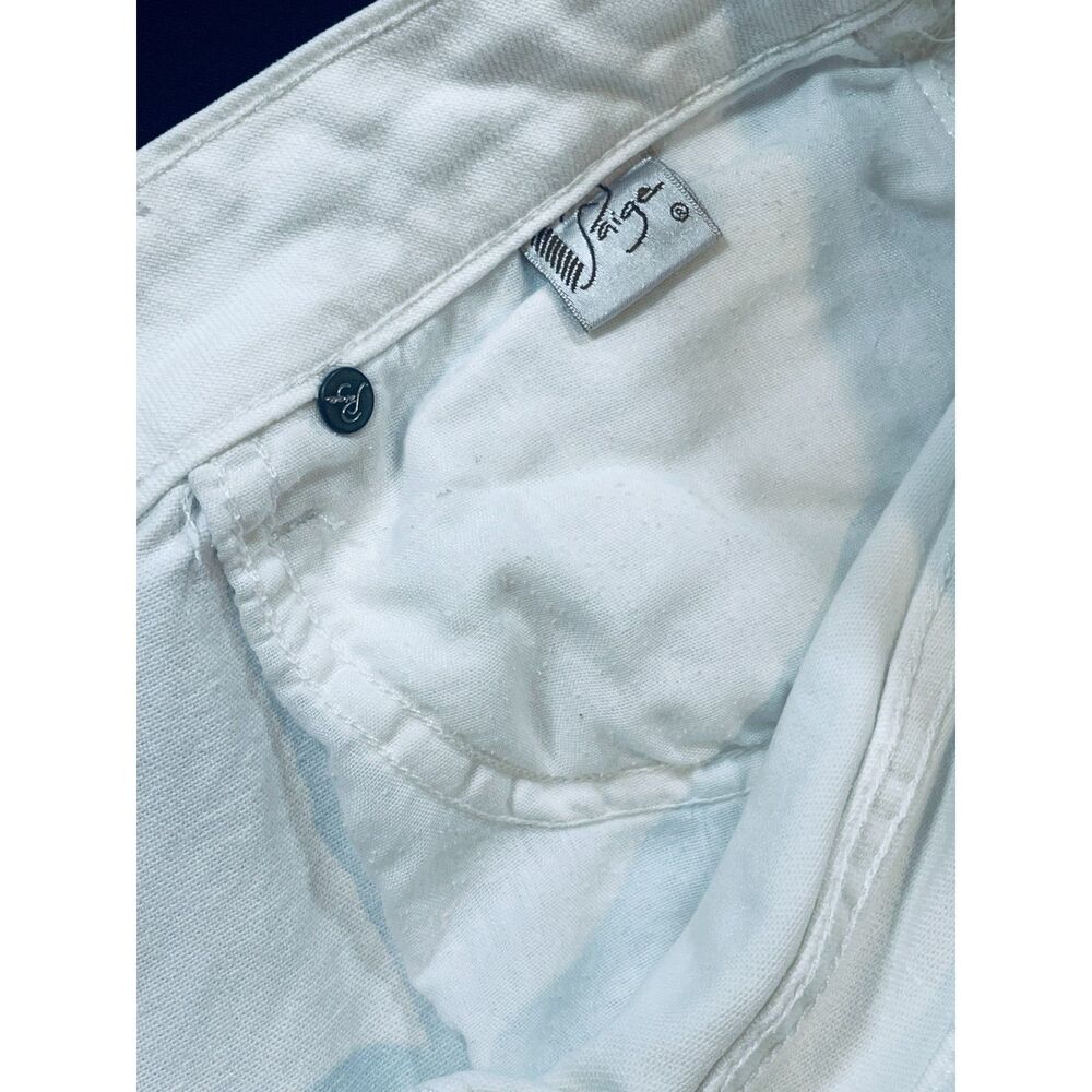 ~ PAIGE 27 Jean Shorts Jimmy Jimmy Rolled Hem Zip Low/Mid-Rise Dylan Denim White - Picture 15 of 16